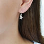 Sterling Silver Little Bird Dangly Earrings, thumbnail 4 of 7