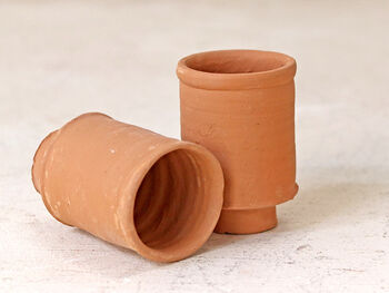 Terracotta Cylinder Plant Pot Set, 2 of 3