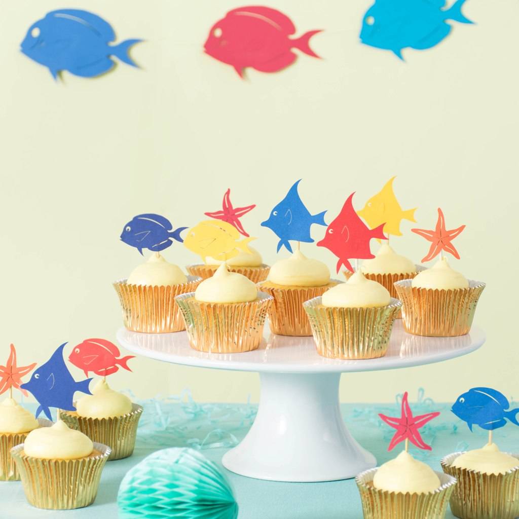 Tropical Fish Cupcake Toppers By Rosie's Paper Circus