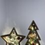 Wooden Christmas Light Up Ornament Tree And Star Set, thumbnail 9 of 12