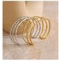 Monaco D'or Gold Ombré Gala Chrome Three Charm Gift Bangle, thumbnail 1 of 4