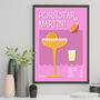 Pornstar Martini Cocktail Print Four Colour Options, thumbnail 3 of 8
