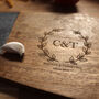 Personalised Initials Wood And Slate Chopping Board, thumbnail 3 of 5
