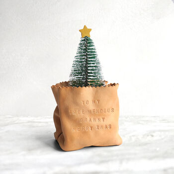 Personalised Desktop Mini Christmas Tree Gift With Custom Message, 3 of 5