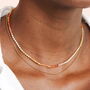 Ombre Beaded Double Layer Necklace In Gold Plating, thumbnail 3 of 5