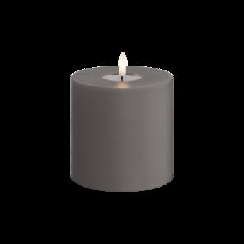 Grey 10x10cm Battery Operated LED Candle, 2 of 4