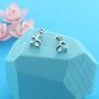 Petite Mouse Outline Stud Earrings, thumbnail 1 of 2