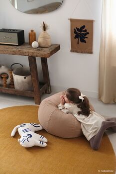 Quilted Round Beanbag With Handle, 7 of 7