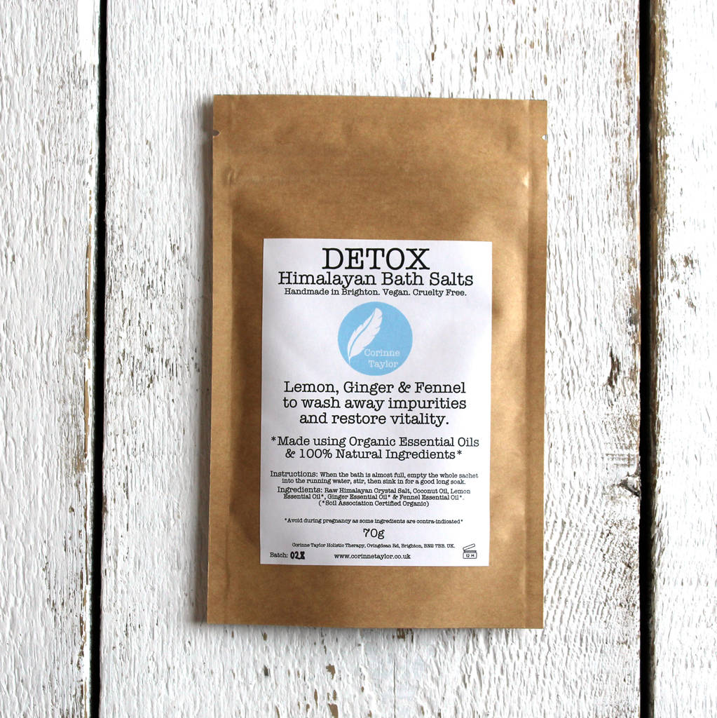 detox himalayan bath salt sachet by corinne taylor
