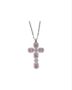 Silver Baby Pink Cross Necklace, thumbnail 1 of 2