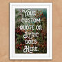 Custom Quote Vintage Floral Art Print, thumbnail 5 of 5