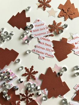 Personalised Copper Christmas Trees Table Confetti, 3 of 3