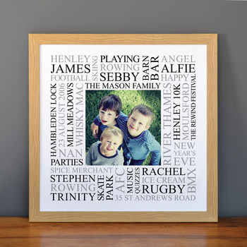 Personalised Family Memories Photo Word Art, 8 of 11