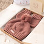 First Christmas Personalised Bobble Hat And Mittens Set, thumbnail 10 of 12