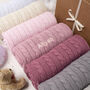 Luxury Baby Girl Cable Blanket, thumbnail 2 of 12