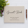 Modern Text Design Personalised Wedding Guest Book, thumbnail 3 of 7