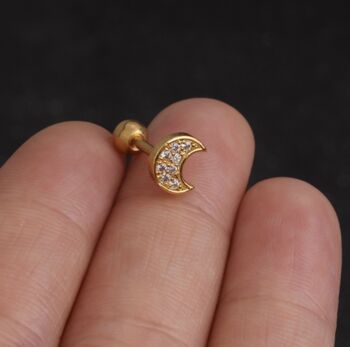 Dainty Gold Screwback Studs For Her, 6 of 9