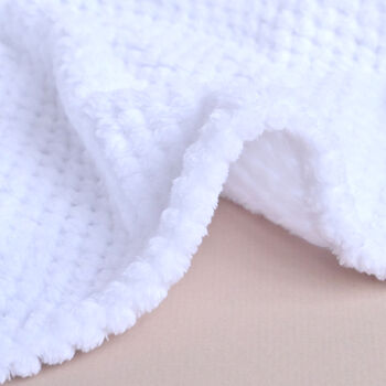 Personalised White Honeycomb Baby Blanket, 3 of 10