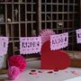 Pink Paper Decorations In A Valentines Card, thumbnail 1 of 4