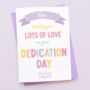 Personalised Dedication Day Card, thumbnail 3 of 9