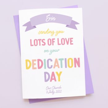 Personalised Dedication Day Card, 3 of 9