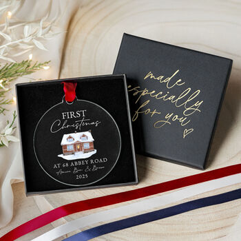 Our First Christmas In New Home Personalised Bauble, 3 of 7
