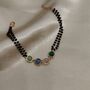 Multicolour Round Zircon Adjustable Beaded Bracelet, thumbnail 2 of 4
