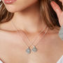 Women's Engraved Silver Initial Necklace, thumbnail 1 of 10