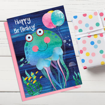 Cute Jellyfish Birthday Card, 2 of 2