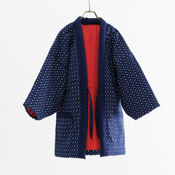 Japanese Padded Cotton Kimono Jacket, 5 of 6