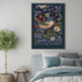 William Morris Bird Botanical Navy Art Print, thumbnail 3 of 3