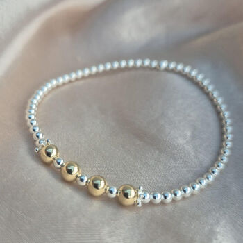 Sterling Silver 925 Milestone 30 40 50 60 70 80 90 Bead Birthday Bracelet, 6 of 9