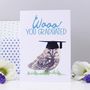 'Wooo You Graduated' Owl Graduation Card, thumbnail 1 of 2