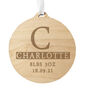 Personalised Wooden Initial Christmas Decoration, thumbnail 4 of 4