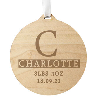 Personalised Wooden Initial Christmas Decoration, 4 of 4