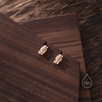 Tiny Sterling Silver Easter Island Statue Stud Earrings, 8 of 12