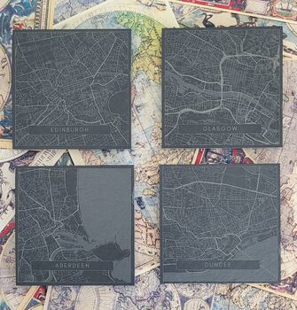 Scottish Cities Slate Coaster Set, 4 of 7
