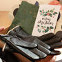 Men's Quilted Leather Gloves With Strap Detail, thumbnail 4 of 12