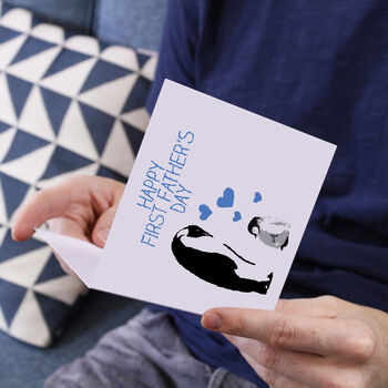 Happy First Father's Day Penguin Card, 4 of 4