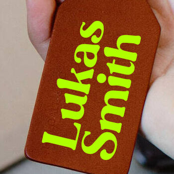 Personalised Couple Leather Luggage Tags With Names, 5 of 6
