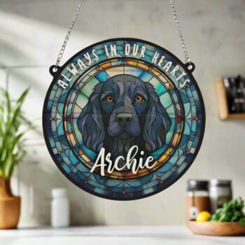 Springer Spaniel Black Memorial Suncatcher, 5 of 6