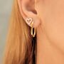 Heart Sterling Silver Stud Earrings, thumbnail 2 of 7