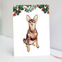 Russian Toy Terrier Christmas Card, thumbnail 1 of 6