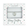 Merry Christmas Silver Angel Wings Heart Bracelet Gift, thumbnail 1 of 4
