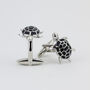 Sea Turtle Cufflinks In Black And Silver, thumbnail 1 of 3