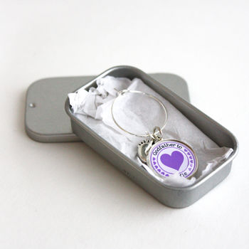 Personalised Hearts And Flowers Wine Glass Charm, 7 of 8