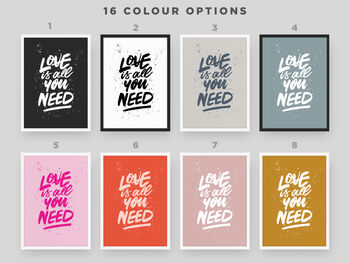 Love Is All You Need The Beatles, Song Lyrics Print, 8 of 10