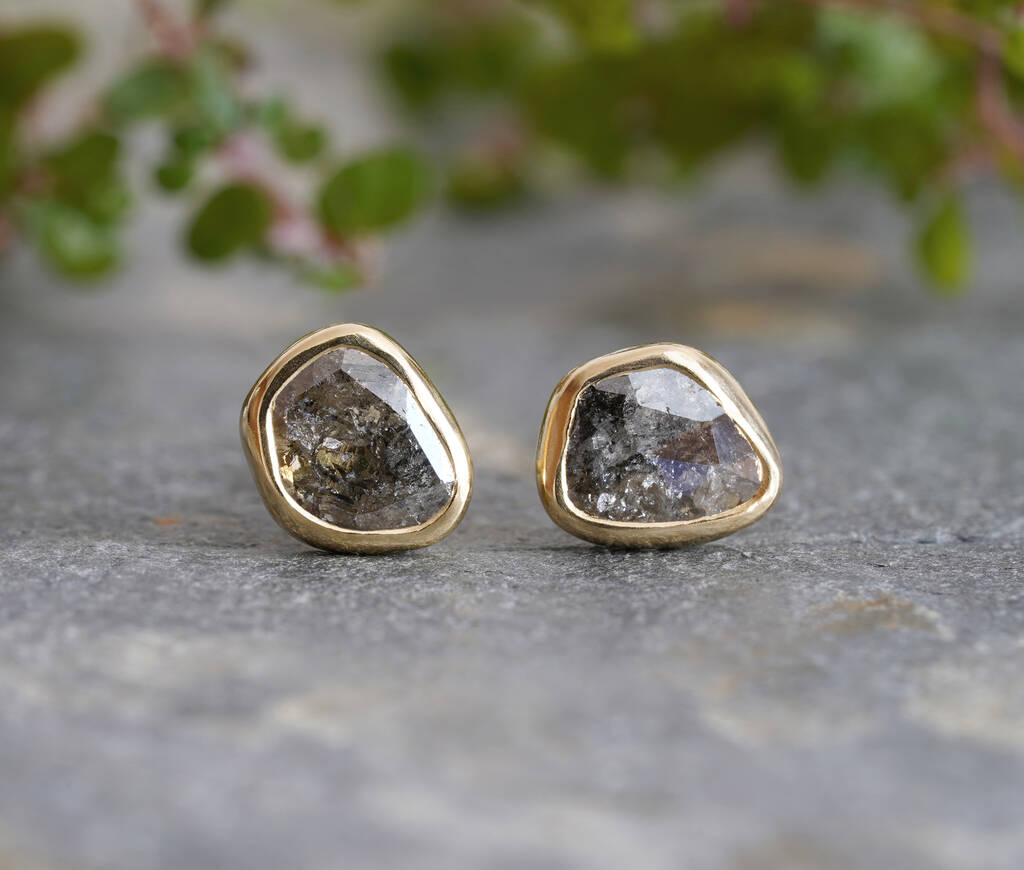 salt and pepper diamond studs