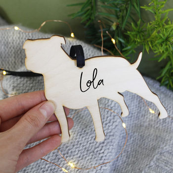 Dog Personalised Wooden Christmas Hanging Decoration, 11 of 12