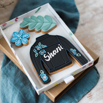 Personalised Leather Jacket Biscuit, 4 of 5